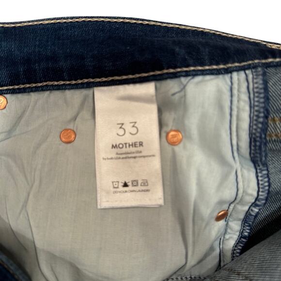 MOTHER Denim The Tomcat Snipped in the Bud dark denim women SIZE 33 - Picture 9 of 9